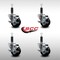 Service Caster 3'' SS Hard Rubber Swivel 1'' Expanding Stem Caster Set with Brake, 4PK SCC-SSEX20S314-HRS-TLB-1-4 - alternate 2